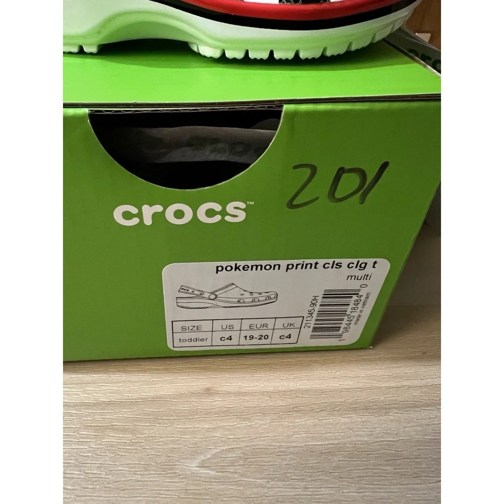 NWT‎ Pokémon Toddler Crocs Size C4 Slip On Shoes Pokemon Pikachu